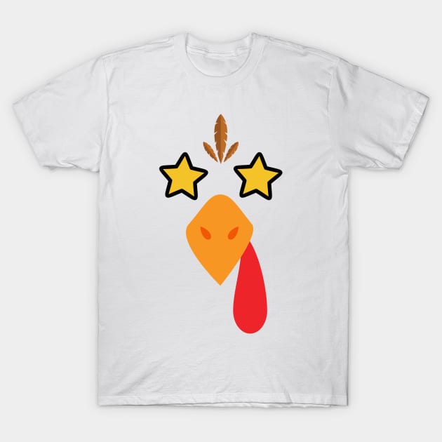 Turkey Face thanksgiving fall season cute matching friend costume inspiration T-Shirt by greatnessprint